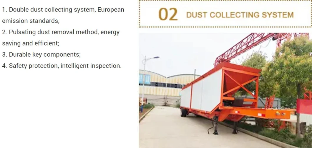 120t/H Mobile Asphalt Mixing Plant with Asphalt Dryer Drum