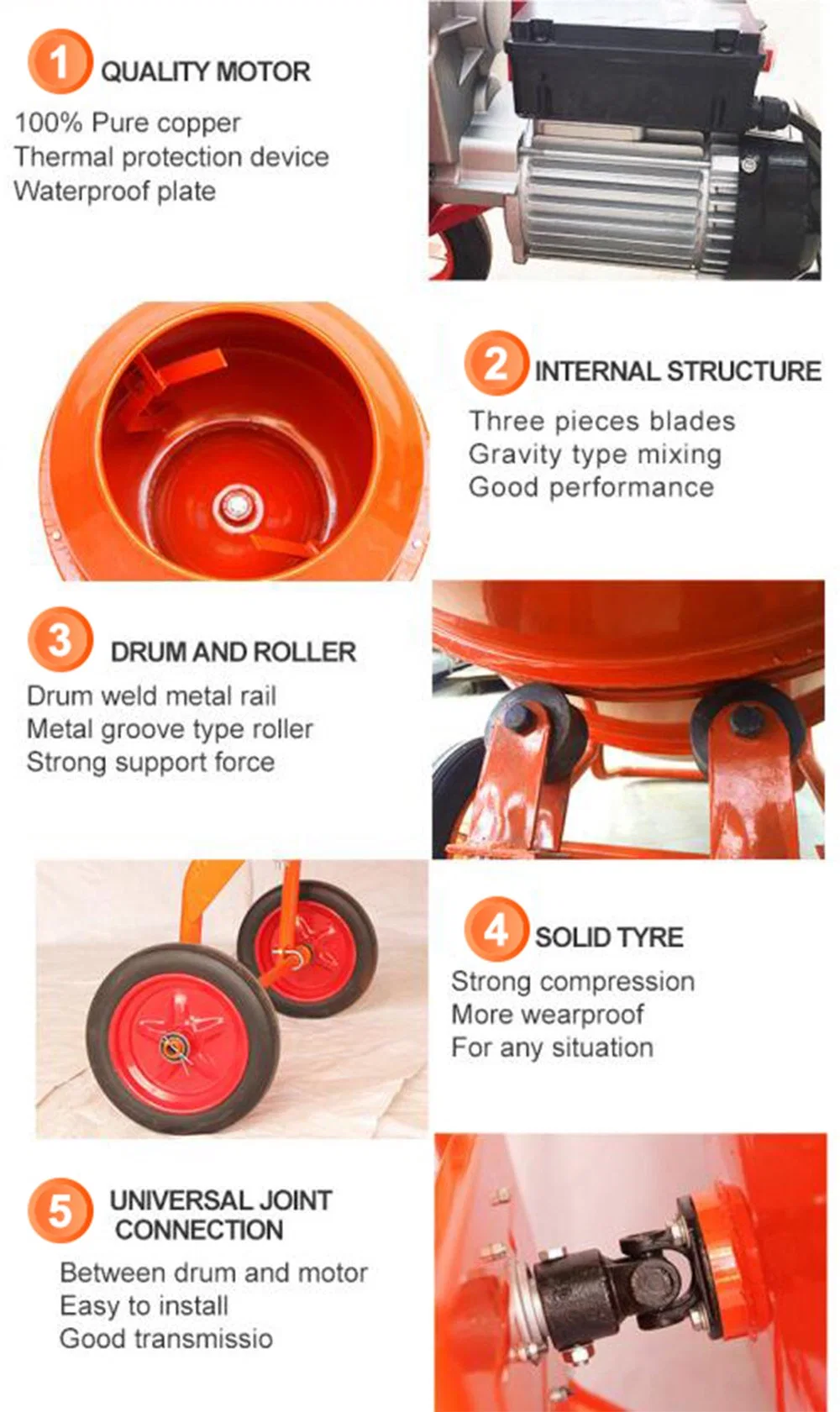 New Release Hot Sale Hand Push Concrete Mixer Standard Portable Electric Engine Cement Mixer